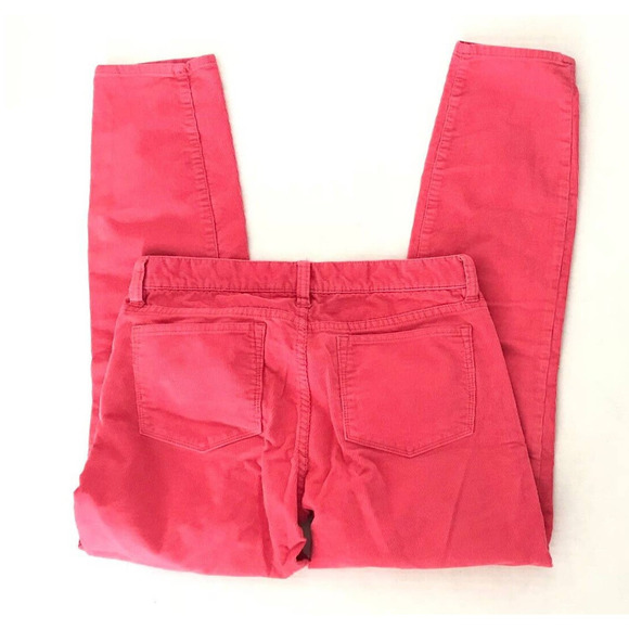 J Crew | Corduroy Toothpick Skinny Slim Leg Pants Size 29 Bottoms Pink - Picture 2 of 7
